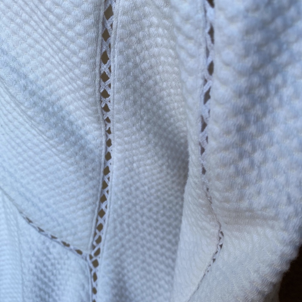 REBECCA TAYLOR Sz 4 White Peplum Top/Jacket - Picture 4 of 7